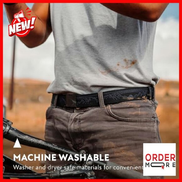 Slim Stretch Belt Metal-Free Buckle Adjustable Fit 1.25\